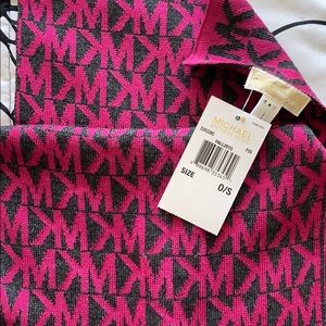 Michael Kors NWT Neon Pink & Gray Scarf